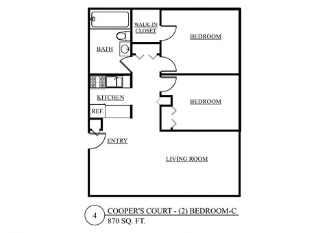 a floor plan of a house with a bedroom and a living room